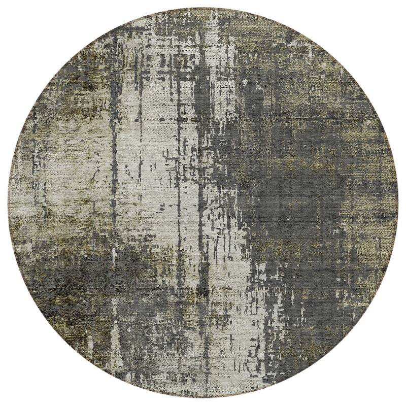 HomeRoots Abstract Transitional Rectangle Outdoor Rug