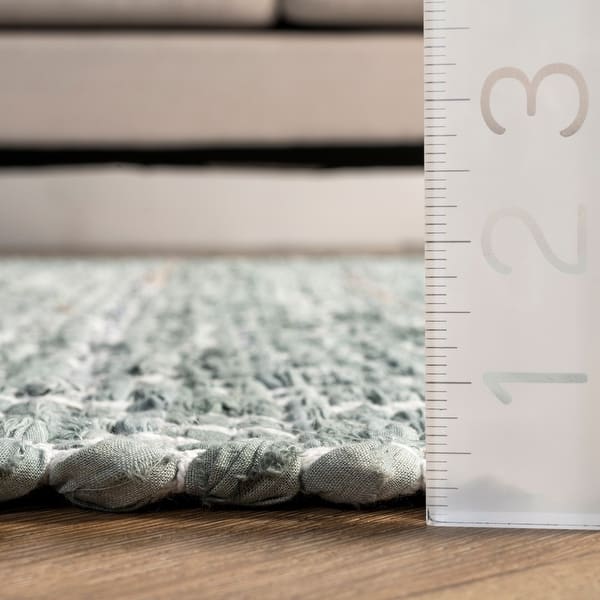 dimension image slide 0 of 4, Nuloom Rochell Hand Woven Chevron Area Rug