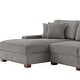 preview thumbnail 36 of 132, 118" W Corduroy L-shape Modular Sectional Sofa with Pillows