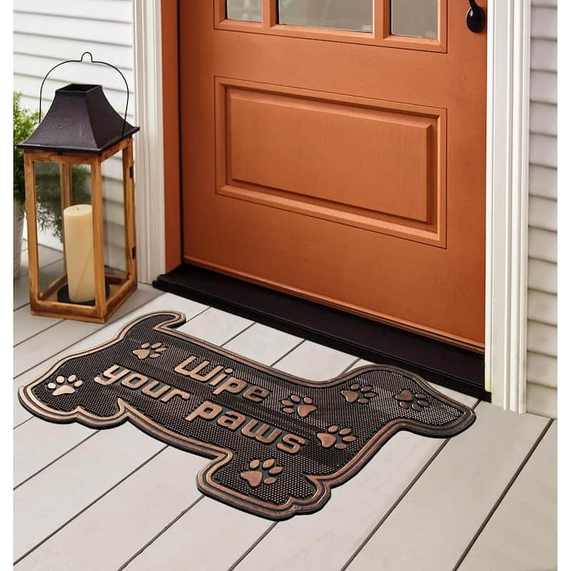 A1HC Welcome Rubber Pin Mat, Beautifully Copper Finished 18" X 30"