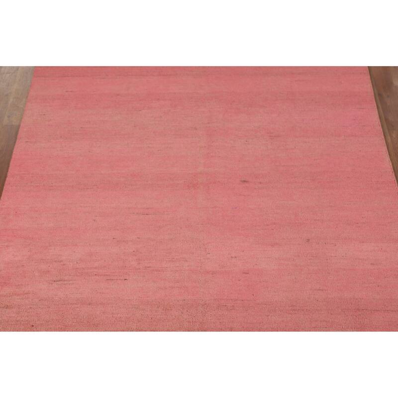 Modern Pink Gabbeh Oriental Area Rug Handmade Wool Carpet - 5'4"x 7'8"