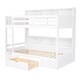 preview thumbnail 23 of 22, Twin Bunk Bed with Shelves and Storage Drawer, Space-Saving, Grey
