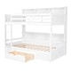 preview thumbnail 11 of 10, Twin Size Bunk Bed with Built-in Shelves and Storage Drawer, Space-Saving Design, Sturdy Frame, Easy Assembly, White