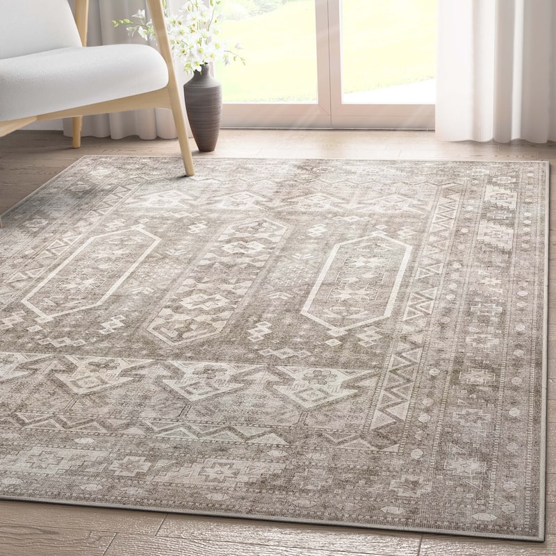 Well Woven Apollo Praha Tribal Machine Washable Area Rug