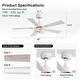 preview thumbnail 66 of 77, 42"/52" Modern Farmhouse Ceiling Fan, Remote Control, Quiet Reversible DC Motor, Timer, Black and Walnut Finish