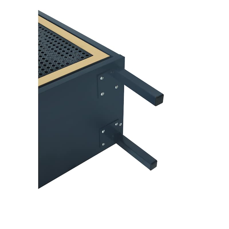 3 Metal Door Shoe Rack, Freestanding Modern Shoe Storage Cabinet, Metal rattan, for Entryway