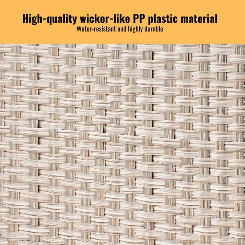 42.26 Gal PE Wicker Laundry Hamper with Lid, Removable Liner, Wheels
