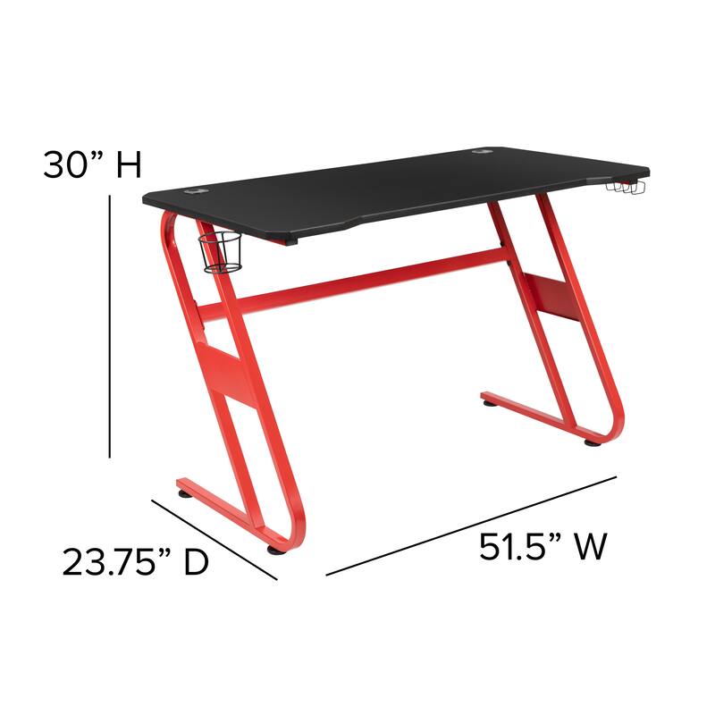 Gaming Bundle-Cup/Headphone Desk & Reclining Footrest Chair