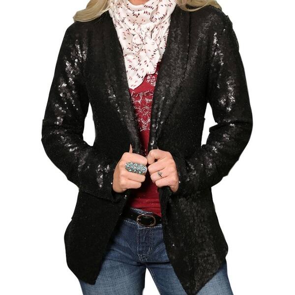Shop Cruel Girl Western Jacket Womens Sequin Tuxedo Blazer Black