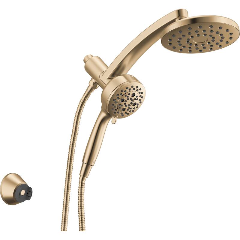 Delta 58600 PivotPro 1.75 GPM 3-in-1 Shower Head and 7 Setting Hand - Lumicoat Stainless - Lumicoat Champagne Bronze