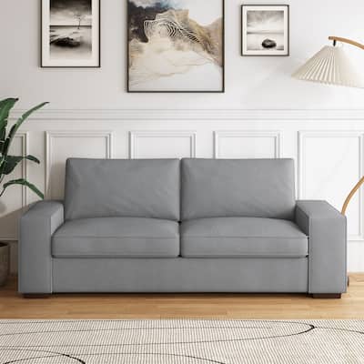 80.1" Wide Linen Corduroy Loveseat Living Room Sofa Couch