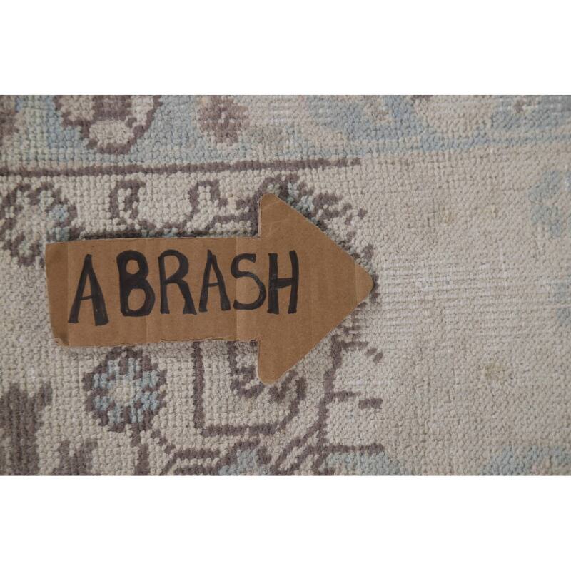 Hand Knotted Oriental 100% Wool Carpet Traditional Medallion Beige & Ivories Tabriz Area Rug - 10' 9'' X 7' 8''