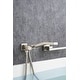 preview thumbnail 5 of 32, Modern Wall Mounted Bathtub Faucet with Hand Shower 180° Swivel Tub Filler Faucet Single Handle Contemporary Tub Faucet