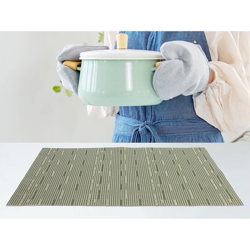 Placemats Set of 6 PVC Placemats for Kitchen Dining Table Washable - 18*12Inch