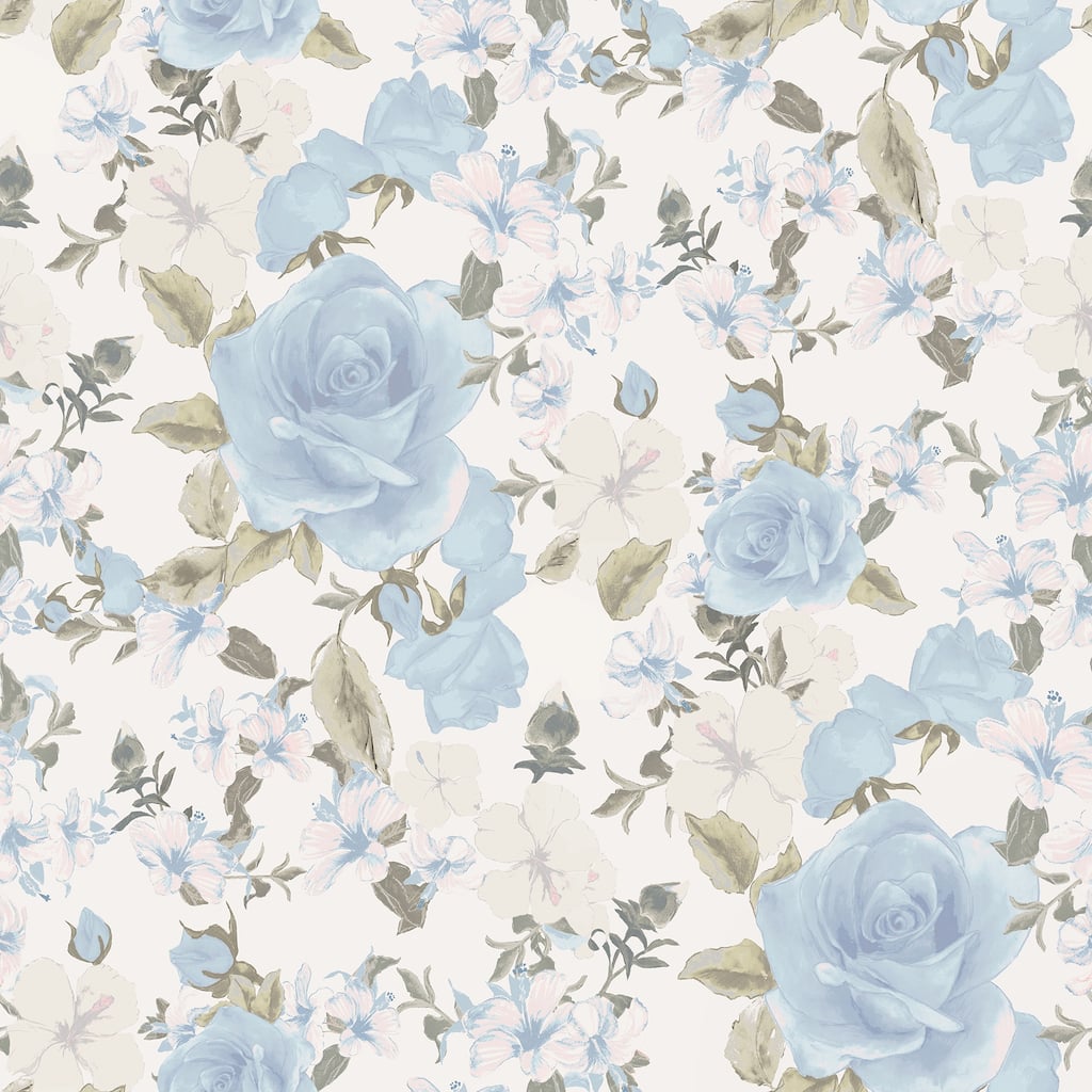 Sunset Harbor Rose Bella Lina Blue Roses and White Flowers Wallpaper