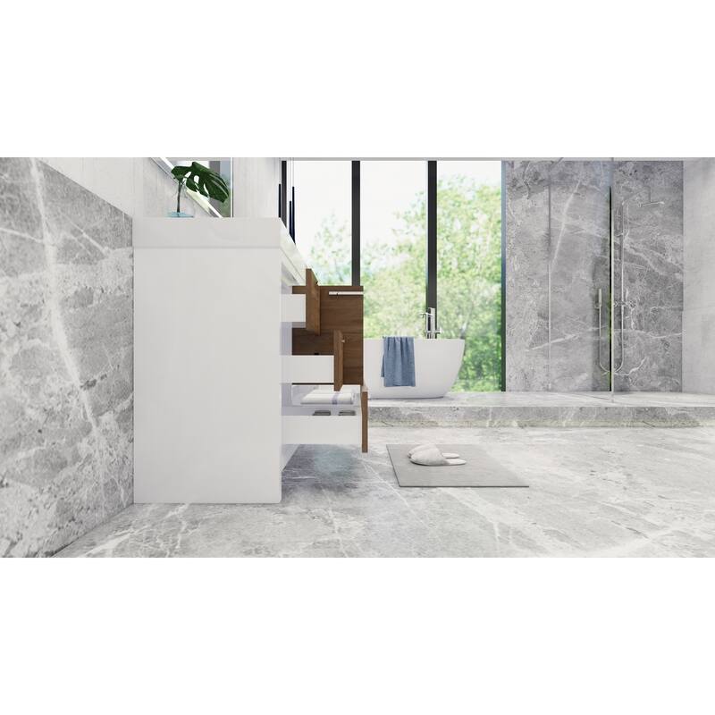 Dove 42'' Freestanding Vanity with Reinforced Acrylic Sink