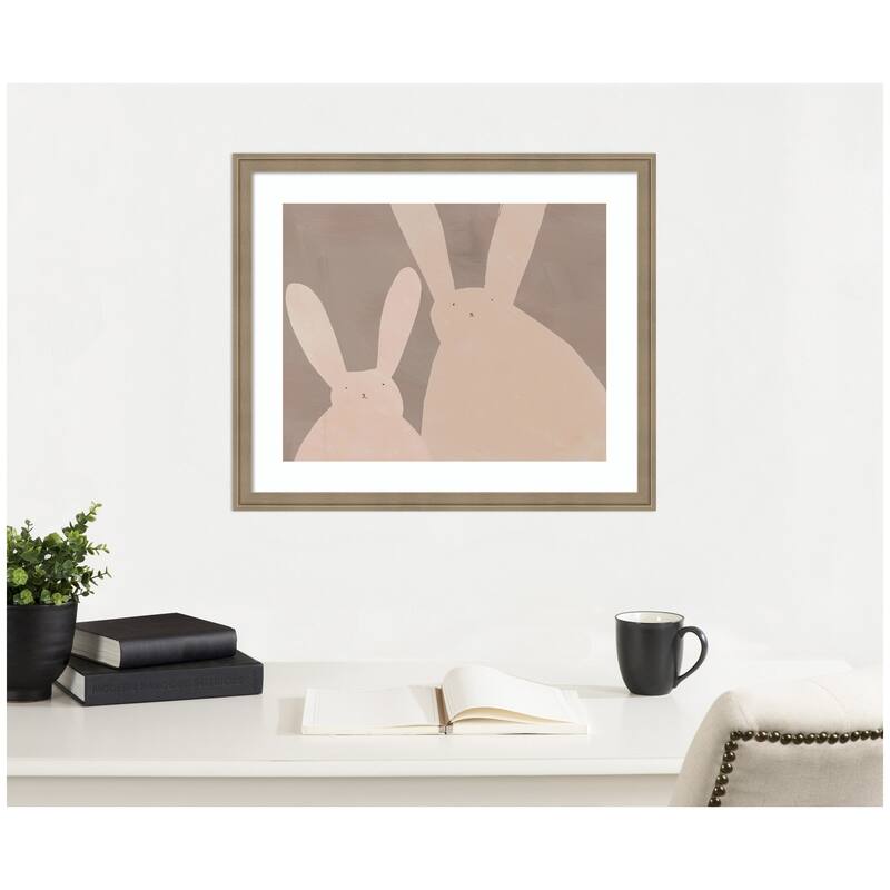 Kate and Laurel Bunny Mama and Baby II by Alicia Abla Framed Wall Art Print