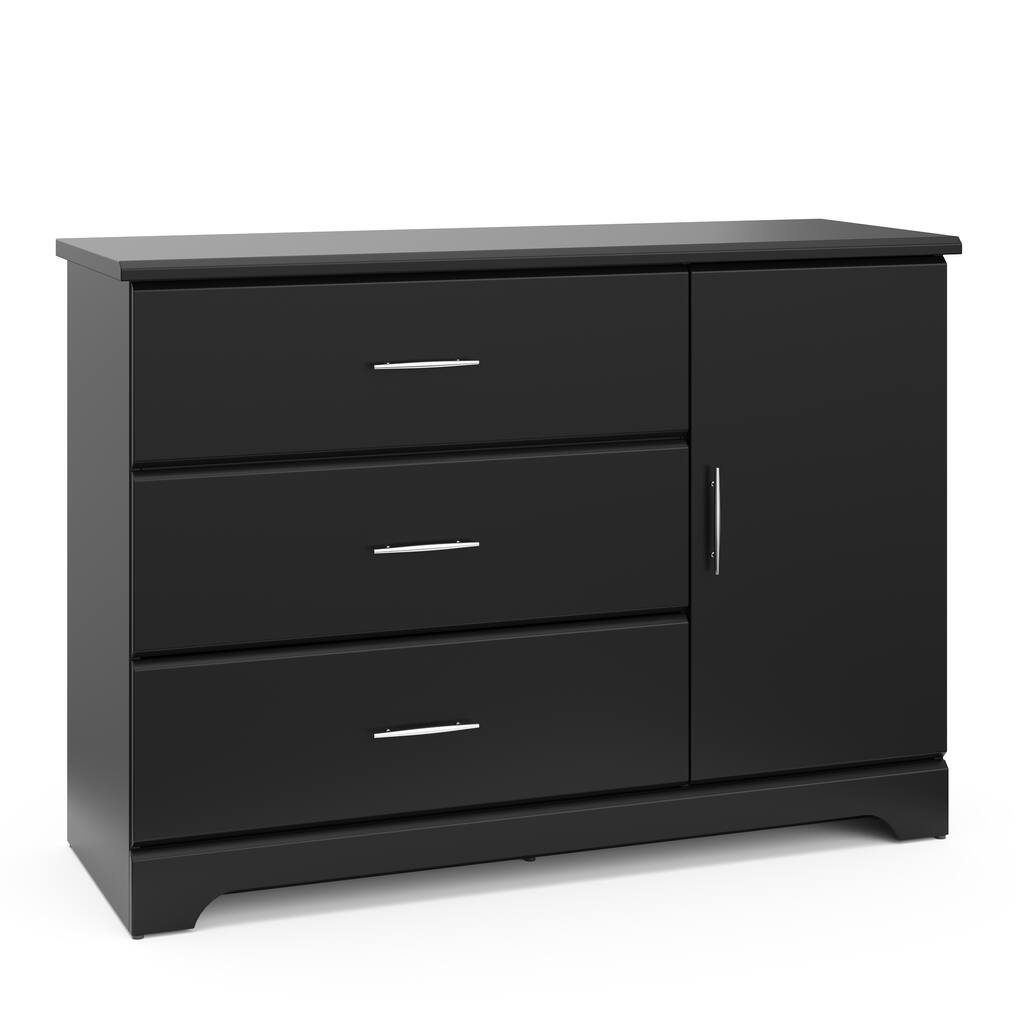 Brookside 3 Drawer Combo Dresser Black