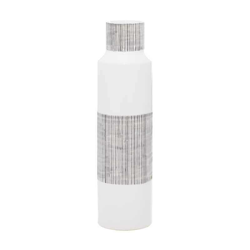 Ceramic Handmade Decorative Vase - White - Roche River Decor