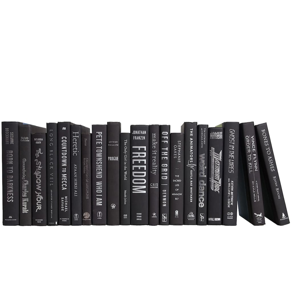 Books Black Decorative Accessories: Onyx & Silver Color By The Foot