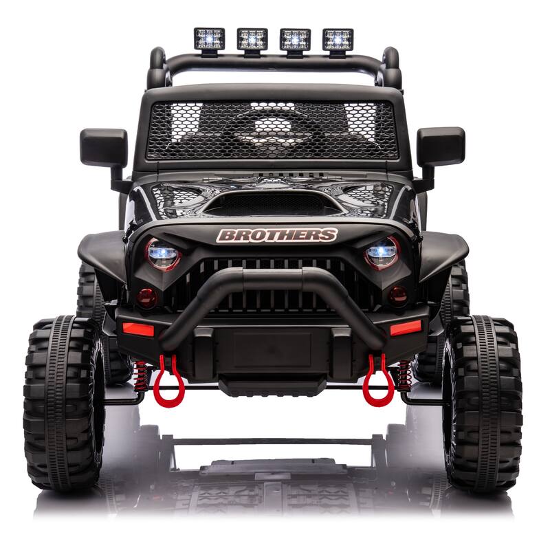 Kids Electric Ride-On Car 24V 400W with Parents Control, 3 Speed Settings, Bluetooth, USB, Music, LED Searchlights