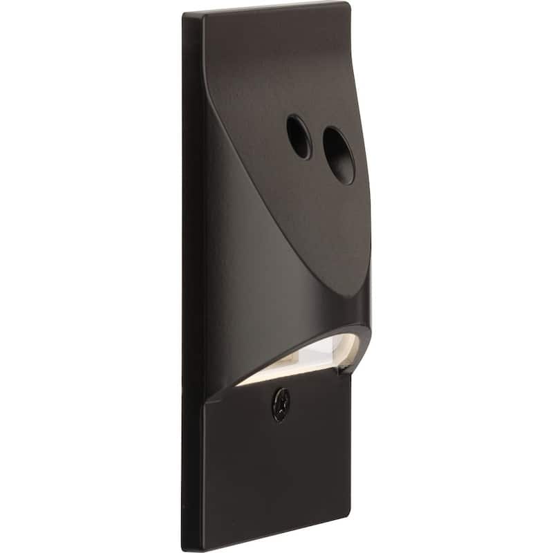 LED Indoor Outdoor Antique Bronze Integrated LED Wall or Step Light - 4.75 in x 2.04 in x 3 in