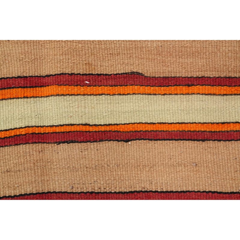 Hand Woven Oriental 100% Wool Carpet Southwestern Geometric Multi-Colored Kilim Area Rug - 7' 11'' X 5' 6''