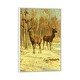 preview thumbnail 7 of 7, iCanvas "Two Stags In A Clearing In Winter" by Rosa Bonheur Framed White - 26x18