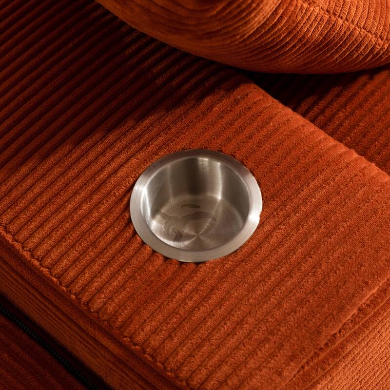 Corduroy Bean Bag Sofa With Ottoman