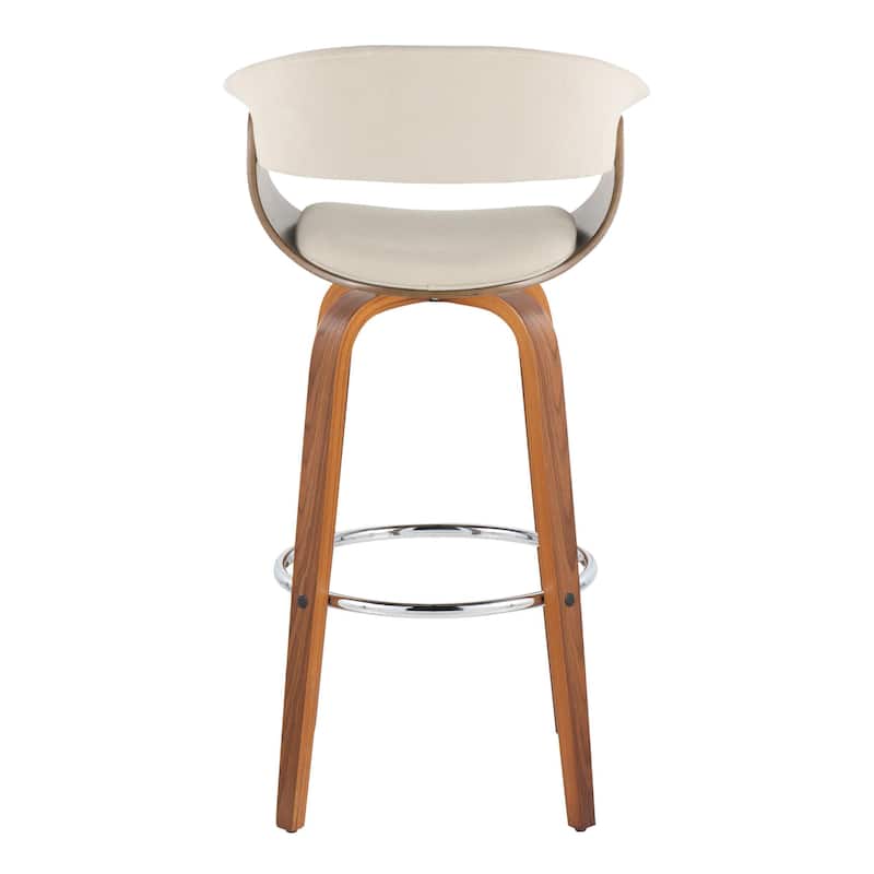Carson Carrington Sauda 30" Fixed-Height Bar Stool with Bent Wood Legs (Set of 2)