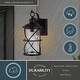 preview thumbnail 3 of 11, VAXCEL Adams 1-Light Black Dusk to Dawn Sensor Outdoor Wall Sconce, Durable Steel, Clear Seeded Glass Shade, LED Compatible