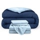 preview thumbnail 16 of 54, Bare Home Down Alternative Reversible Bed-in-a-Bag Dark Blue/Light Blue, Sheets: Light Blue - Full