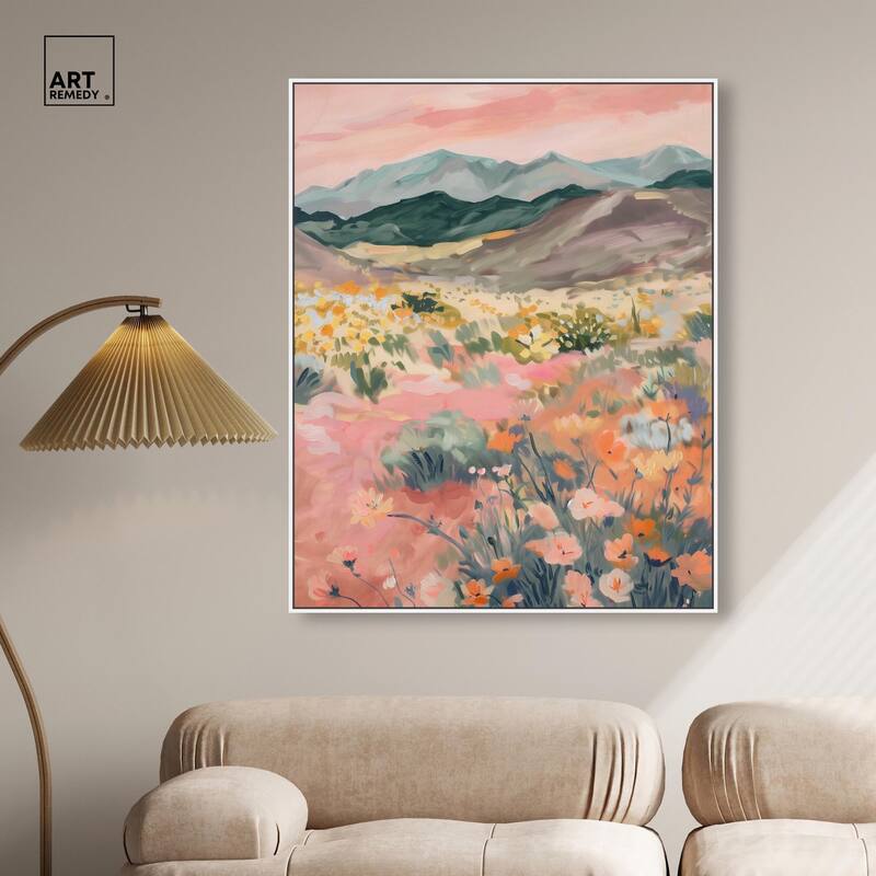 Flowers Beyond the Hills Canvas by Art Remedy