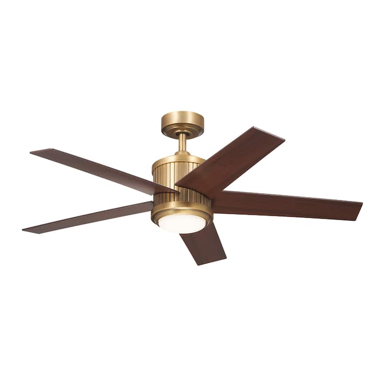 Kichler Lighting Brahm 48 inch Integrated LED Indoor Natural Brass Ceiling Fan