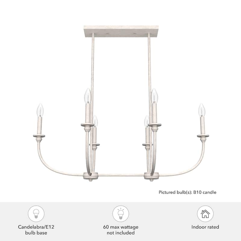 Hunter Southcrest Chandelier - Entry, Dining Table, Kitchen Island - Farmhouse, Transitional, Candle