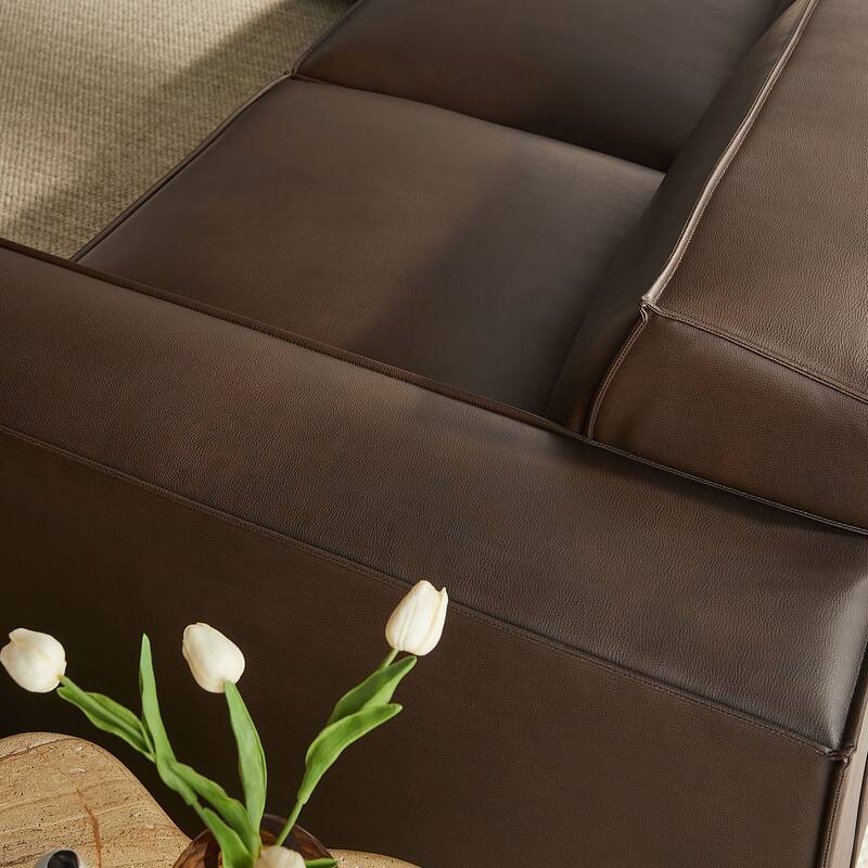 Restore 5-Piece Vegan Leather Modular L-Shaped Sofa