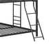 preview thumbnail 8 of 7, Black Full over Full Size Metal Furniture Triple Bunk Bed with Ladder and Fence for Bedroom, Kids, Boys and Girls