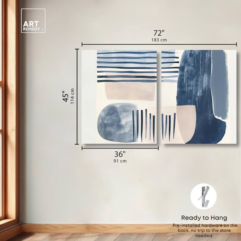 Fluid Inertia II Canvas Set of 2 by Art Remedy, Gallery Wrapped