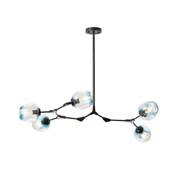Belladepot Modern Full-angle Adjustable Chandelier with Smoked Glass Shades