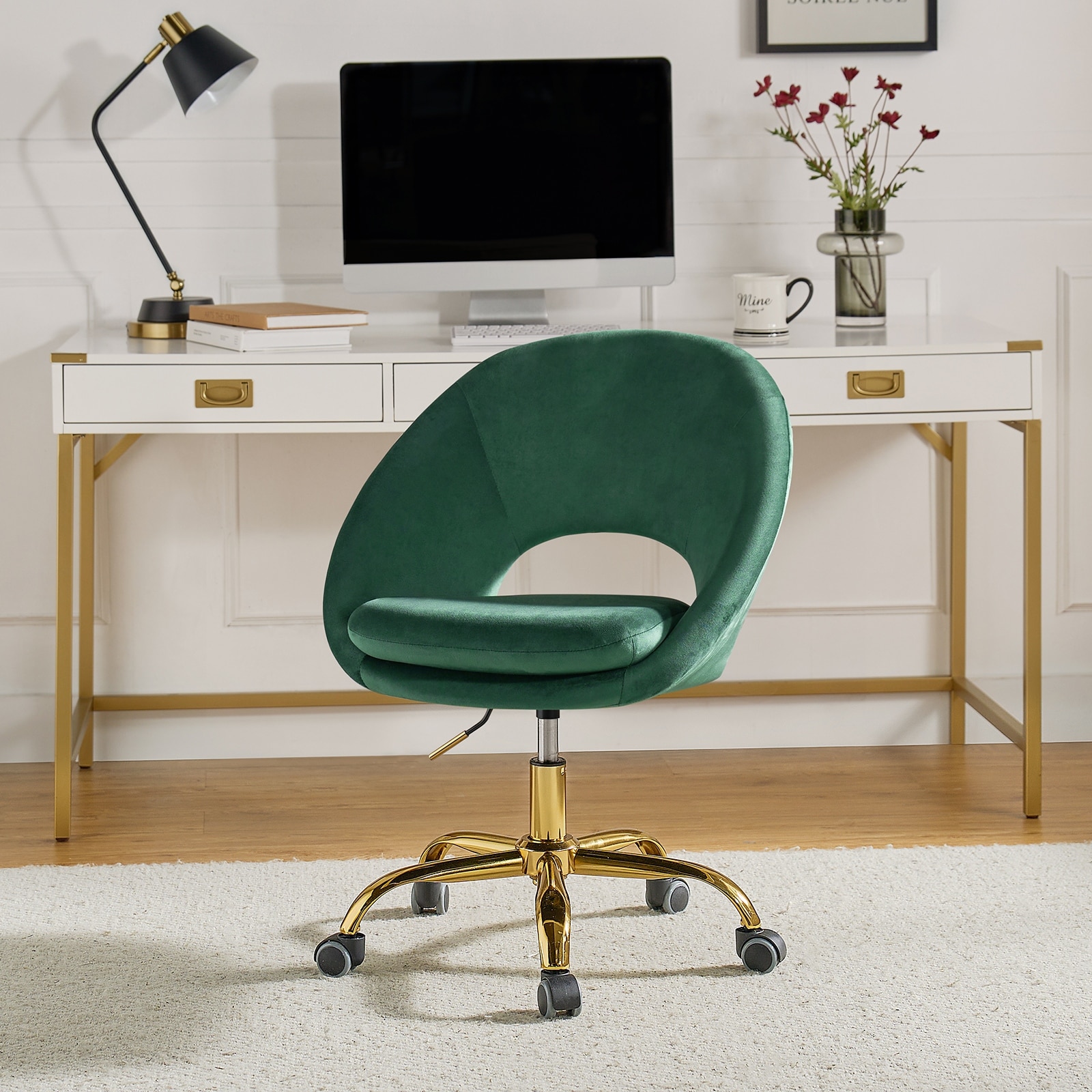 2446 Used Task Chair, Teal Green Fabric