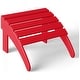 preview thumbnail 102 of 156, Aderson Outdoor Poly Adirondack Chair With Ottoman And Side Table 12-Piece Set