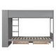 preview thumbnail 18 of 16, Twin over Twin Bunk Bed with 2 Drawers and Multi-Layer Cabinet