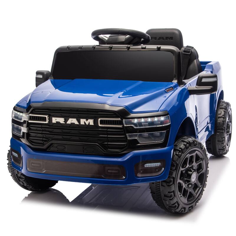 Licensed Dodge RAM 3500 12V Kids Ride On Truck, W/ Remote Control, 2WD & Rear Shock Suspension, LED Headlights