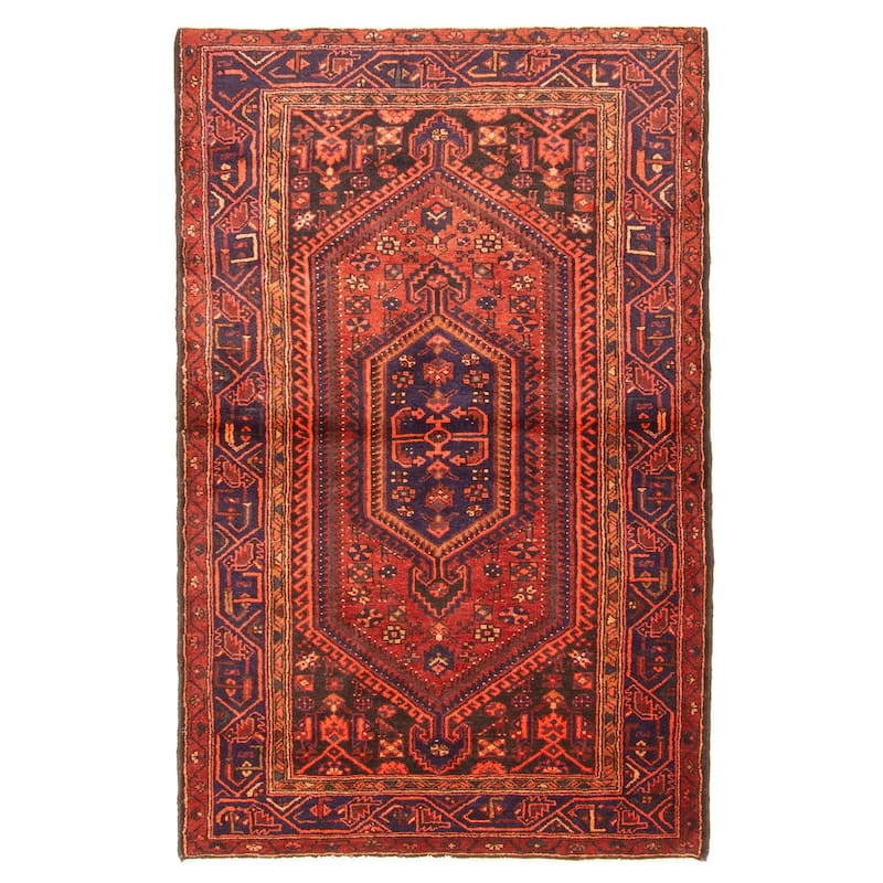 ECARPETGALLERY Hand-knotted Anadol Red Wool Rug - 4'3 x 6'9
