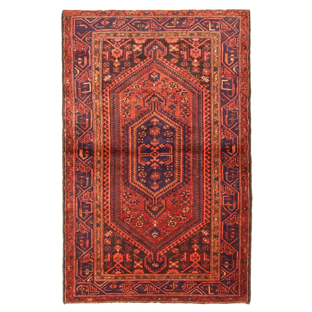 ECARPETGALLERY Hand-knotted Anadol Red Wool Rug - 4'3 x 6'9