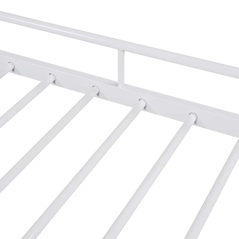 HomeRoots White Metal Full Day Bed With Trundle