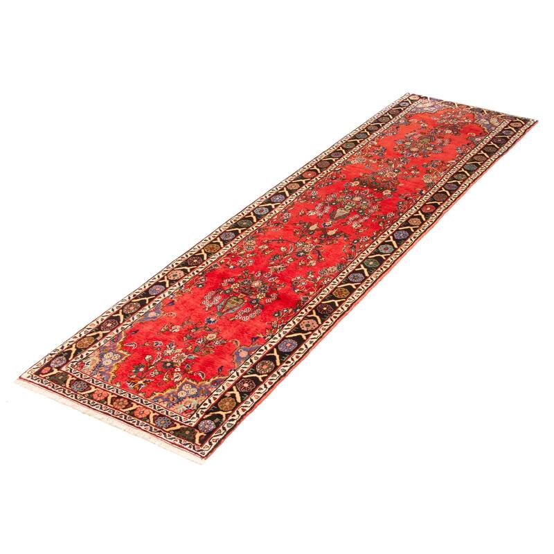 ECARPETGALLERY Hand-knotted Andelz Red Wool Rug - 2' 9" x 10' 6"