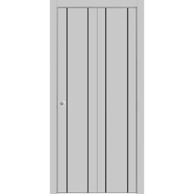 Bi-fold Doors 56 x 80 Planum 0016 Grey Matte with Sturdy Tracks