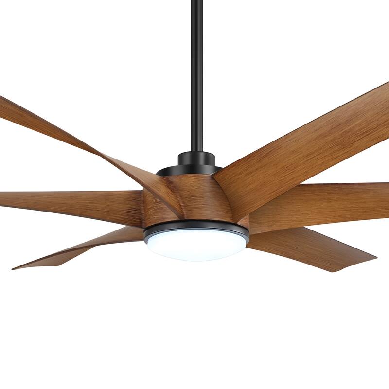 65-in Indoor Large LED Ceiling Fan with Light Remote (6-Blade)