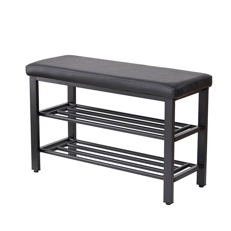 Shoe Bench, Storage Bench, Entryway Bench with Cushion, Shoe Shelf with Seat, Space-Saving, Modern Style, for Living Room